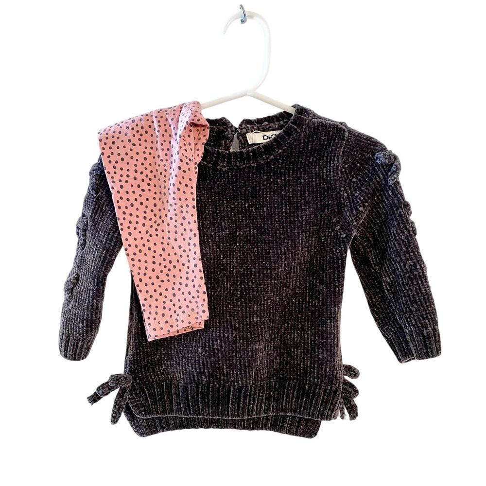 DKNY Sweater And Pants Set Size 12m - Picture 2 of 8
